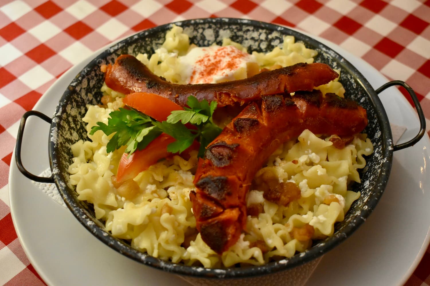 Cottage cheese pasta in „Gipsy Style”